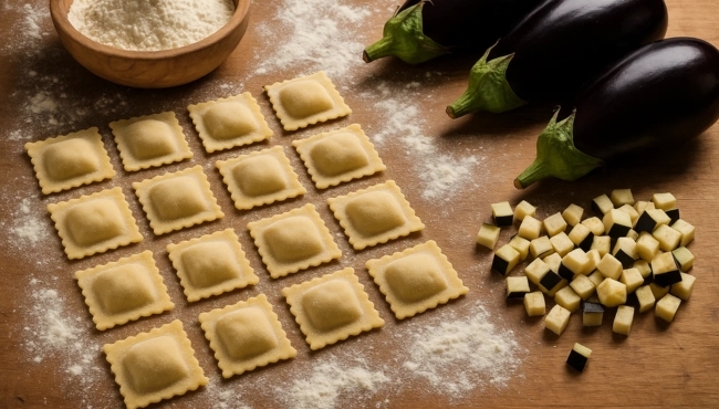 2kg di Ravioli di Melanzane Artigianali